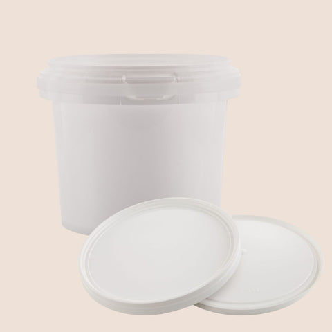 Food Grade Plastic Pails  -  1L Clear-1.2L White-2.2L White-5L White