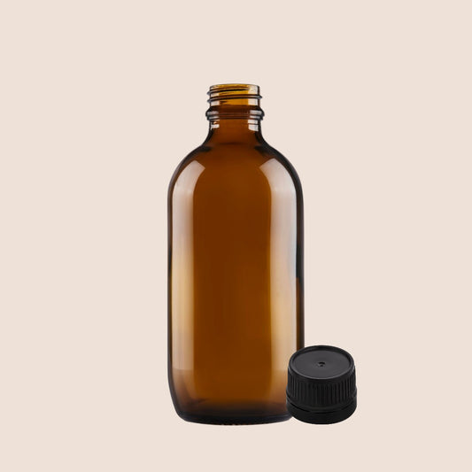 100ml Pharmaceutical Grade Amber Glass Bottle & Cap