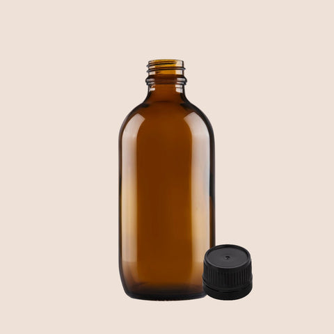 200ml Pharmaceutical Grade Amber Glass Bottle & Cap