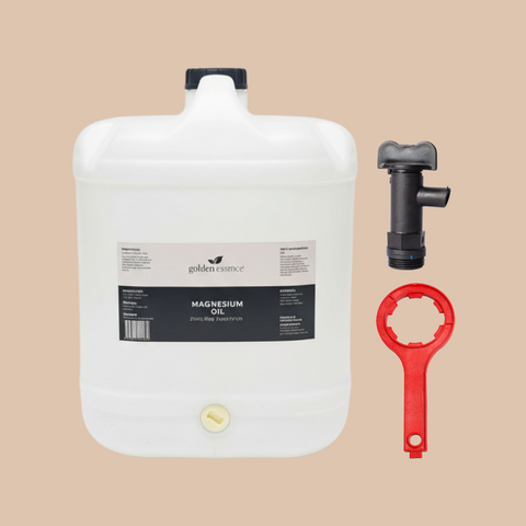 30L Formulator's Grade Magnesium Oil - 30% Concentrated Base  -  2x20L Cube-2x20L Cube with Tap & Spanner