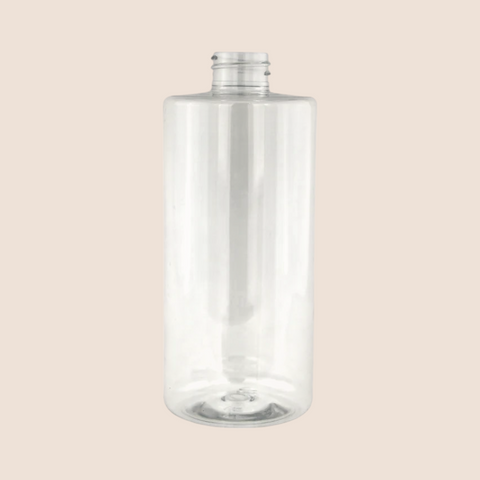 500ml Amber PET Bottle – Square Shoulder | Carton of 50  -  Brown-Clear