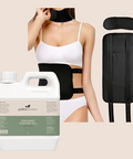 Castor Oil & Reusable Wrap Bundle (Waist & Neck)  -  1L Jerry / Black