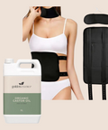Castor Oil & Reusable Wrap Bundle (Waist & Neck)  -  200ml / Beige-200ml / Black-500ml / Beige-500ml / Black-1L / Beige