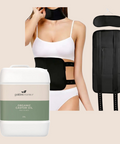 Castor Oil & Reusable Wrap Bundle (Waist & Neck)  -  200ml / Beige-200ml / Black-500ml / Beige-500ml / Black-1L / Beige