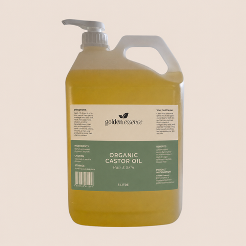5L Organic Castor Oil - Food-Grade HDPE Pump (Vintage Packaging)