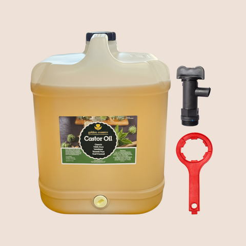 Golden Essence Castor Oil – Cube Pack (10L / 20L)  -  10L Cube-10L Cube with Tap & Spanner-20L Cube-20L Cube with Tap & Spanner