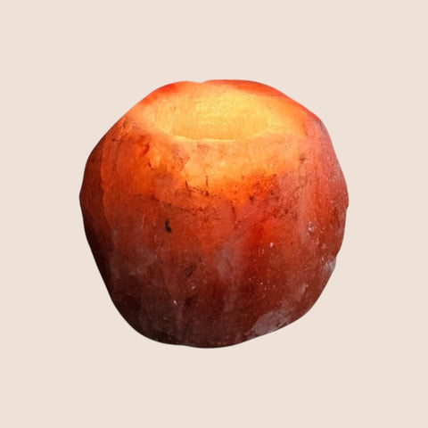 Himalayan Salt Tealight Candle Holder  -  Natural-Smooth
