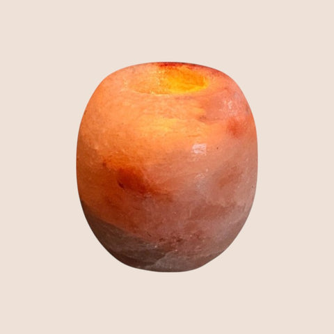 Himalayan Salt Tealight Candle Holder  -  Natural-Smooth
